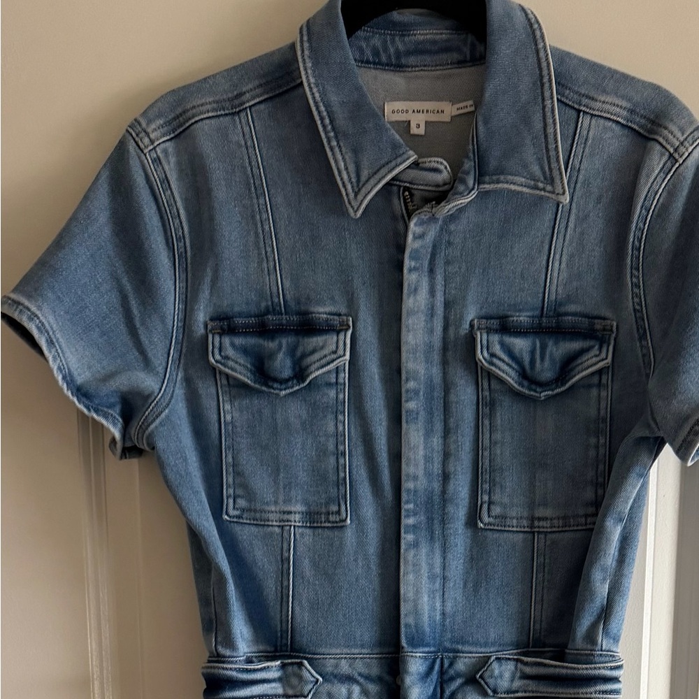 Good American Fit For Success Denim Jumpsuit SZ:3